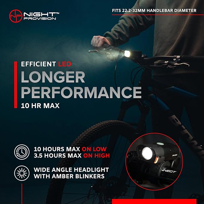 Bike Lights Front & Back – Bicycle Headlight & Taillight Set – Powerful 540 Lumens LED – USB-C Rechargeable – New 2025 Bike Safety Equipment for Night Riding (Optional - Premium Bike Bell)