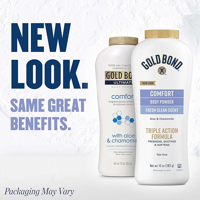 Gold Bond Friction Defense Stick, 1.75 oz & Comfort Body Powder, 10 oz Bundle