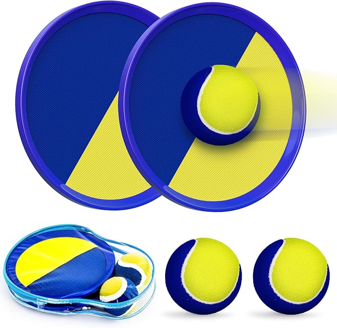 Aywewii Toss and Catch Ball Game Outdoor Toys for Kids Pool Toys Beach Balls Outdoor Yard Games Ball Catch Paddle Set for 3 4 5 6 7 8 9 10 Year Old Easter Basket Gifts