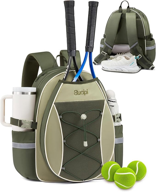 Sucipi Tennis Bag for Kids, Professional Youth Tennis Bag Backpack, Tennis Racket Bags for Women, Tennis Gifts for Boys Girls