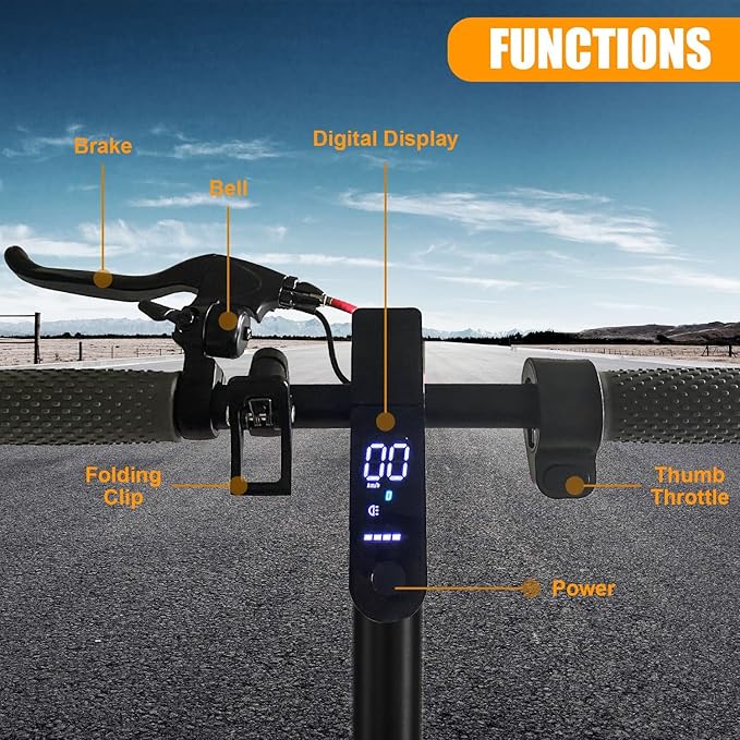 Electric Scooter Adults, Foldable 8.5" Tires E Scooter for Adults, 19 Mph, 350W Motor Fast Cooter, Kick Scooters Max 21 Miles Long Range for Commuting, Heavy Duty E-Scooter with Dual Braking System