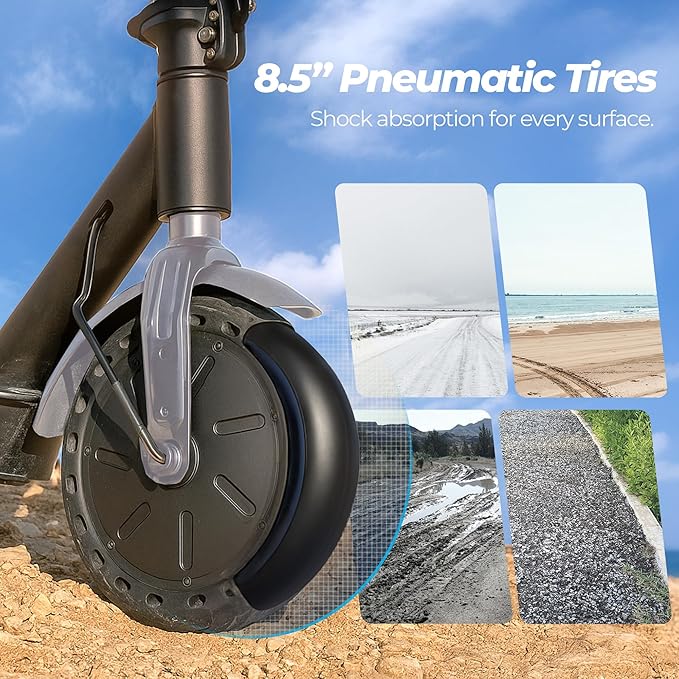 Electric Scooters - 500W/1000W/1500W Peak Motor Electric Scooter Adults, 18/28 Max MPH, 21/25/28 Miles Range, 8.5’’/9.3‘’/10‘’ Tire, Portable& Foldable Commuting E-Scooter