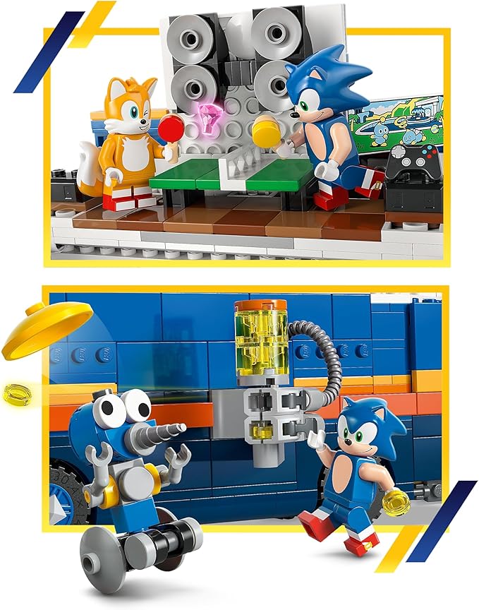 LEGO Sonic The Hedgehog Team Sonic Command Truck Building Toy - Pretend Play Vehicle W/5 Figures for Boys & Girls, Ages 8+ - Toy Building Blocks for Kids - Gift Idea for Birthdays - 77006