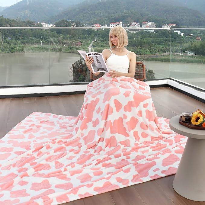 Warm Blanket Pink Soft Lightweight Blanket Soft Large Throw Blanket for King Bed