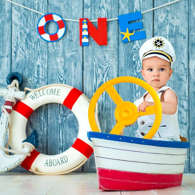 Playground Steering Wheel Accessories Plastic Swingset Steering Wheel Pirate Ship Steering Wheel Playset for Outdoor Backyard Treehouse Playground Jungle Gym (1, Yellow)