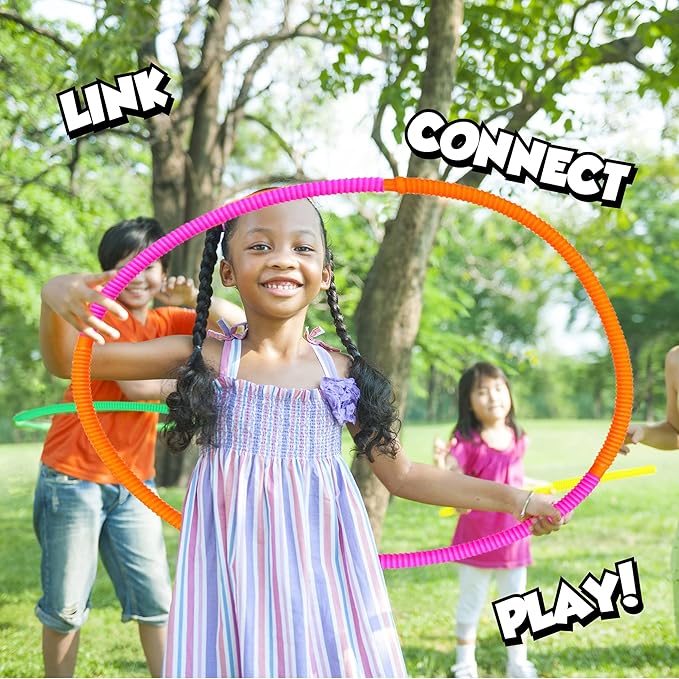 Pop Tubes Sensory Toys 24 Pack, Fine Motor Skills Toddler Toys, Thick Fidget Sensory Toys for Kids and Adults, Learning Toys, 7.5" in Diameter, Stretches Up to 26" by Playkidz