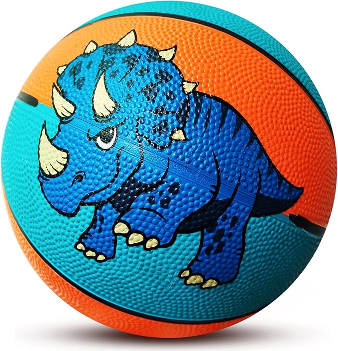Kids Basketball Size 3, Size 3 Basketball for Kids Toddlers Boys Girls, Indoor Outdoor Sports Ball Gift Toy (Pump NOT Included) - Blue/Orange