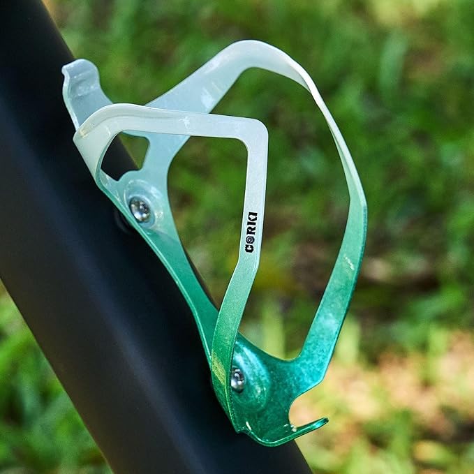 Bike Water Bottle Holder Bicycle Cage for Mountain Road MTB Gravel Adult Bikes Cycling Universal Carrier Rack 1 Pack Aluminum Alloy Ultralight Kettle Drink Accessories Greenish Cyan