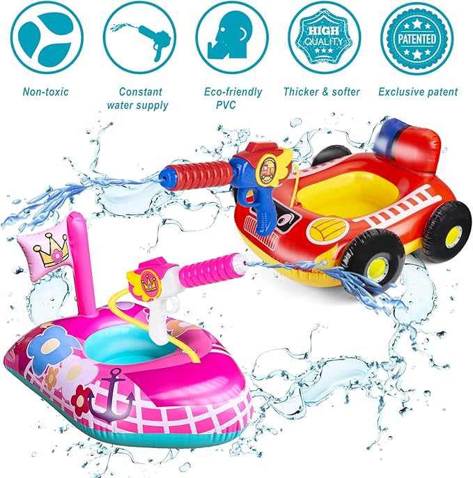 10Leccion Kids Pool Floats for Toddlers Ages 3-8, Fun Summer Water Toys