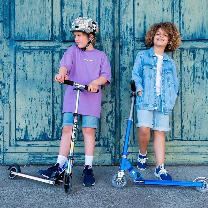 Micro Kickboard | Sprite LED | 2 Wheeled | Fold-to-Carry | Lightweight Swiss-Designed Micro Scooter | Light-Up Wheels| Children and Teens, Ages 6+