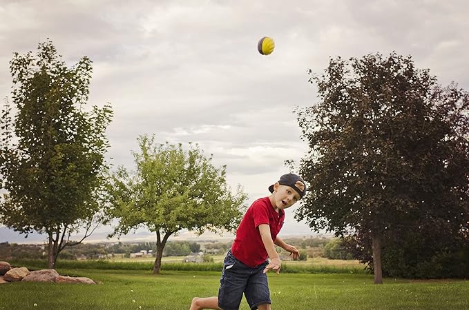 Mini Football 3-Pack - 5” Spiral Foam Football Small Footballs for Kids - Mini Footballs 3-Pack - Soft, Easy Grip Toddler (Red, Yellow, Blue)