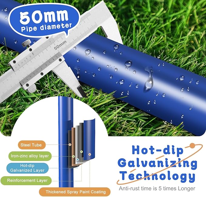 Waterproof 50-Inch Saucer Swing with Frame, 600 lbs Heavy-Duty Metal A-Frame for Outdoor Use, Stabilizer & Large Swing Range Design with Easy Assemble Swing Sets for Backyard for Kids & Adults