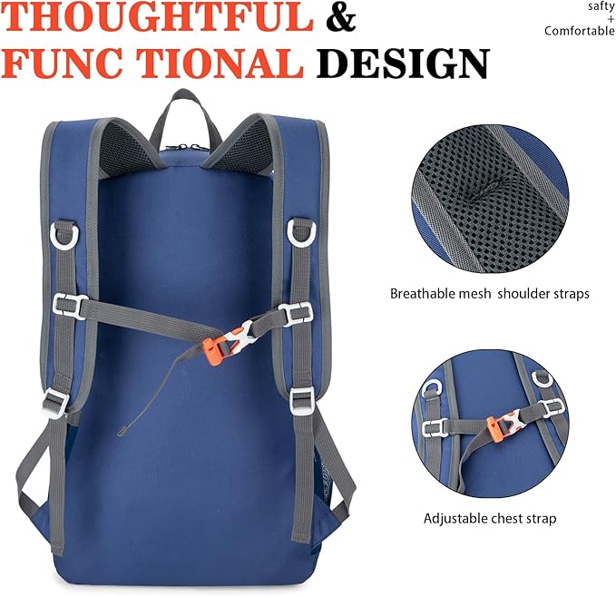 Hiking Backpack,Large 35L Travel Backpacks for Men Women,Water Resistant Ultra Lightweight Foldable Packable Camping Daypack for Outdoor Sports