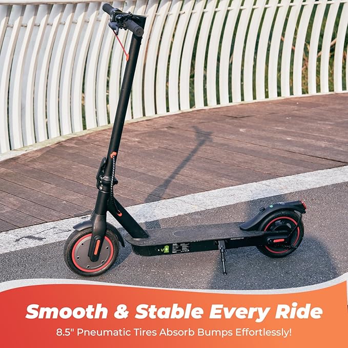Electric Scooter for Adults, 350W Motor, 18MPH Max Speed, 12 Miles Max Range, 15% Hill Climb, 220LBS Load Capacity, 8.5" Pneumatic Tires, Foldable Electric Scooter for Adults & Teens Commuting