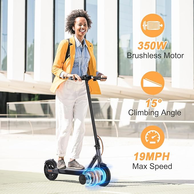 8.5/10 Inches Electric Scooter Adult, 19/22 MPH Top Speed, 350W/500W Powerful Motor, 21/22/28 Miles Long Range, Folding E-Scooter for Adults, E Kick Scooter Dual Braking