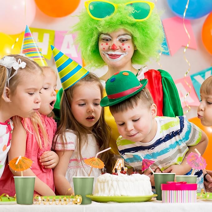 72 Pieces Sage Green Paper Cups 9 Oz Disposable Coffee Paper Cups Gradient Green Party Cup Beverage Drinking Cup for Wedding, Birthday, Holiday Party, DIY, and Picnic