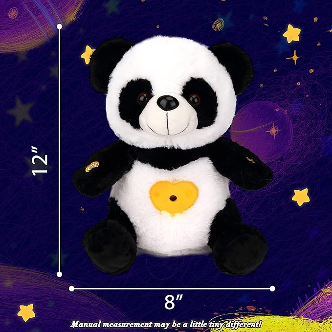 Cuteoy Plush Panda Star Projector Musical Adjustable Singing Night Light Stuffed Animals Glowing Plushies Toy Gifts for Kids Birthday Easter Christmas,12''