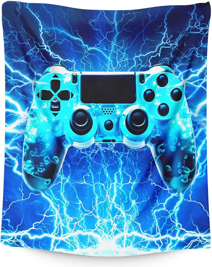 Blanket for Boys Men Gaming Theme Throw Blankets for Kids Adults Game Lovers, 60x80 Inches Cozy Soft Cool Throw for Sofa Couch Bed Office