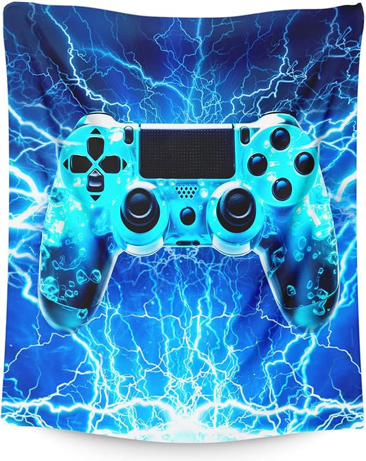 Boys Throw Blankets Gaming Blanket Gift for Kids Teens Men, 50x60 Inches Lightweight Cozy Cool Game Throw for Sofa Couch Bed Home Decor