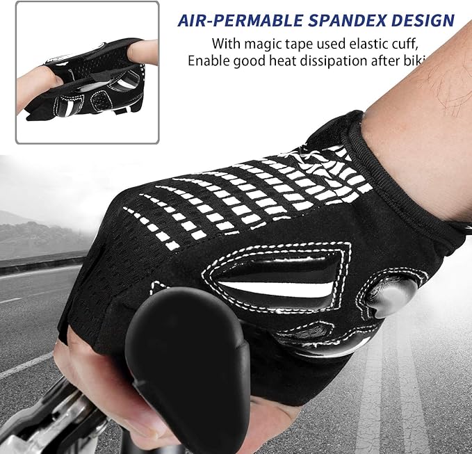 BIKINGMOREOK Bike Cycling Gloves for Men Women,Non-Slip Breathable 5MM Gel Pads DH Mountain Road Bicycle Gloves for MTB Biking Cycling,Workout Sports