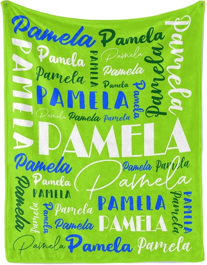 Name Blanket Personalized Blanket for Adult Kids Flannel Customize Throw Blanket Custom (Color 23, 30 x 40 Inches)
