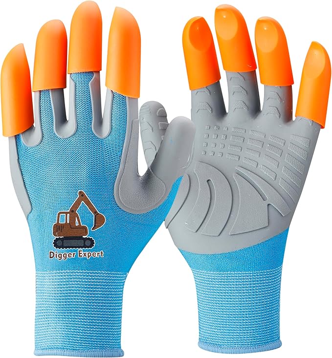 Kids Claw Digging Gloves, Garden & Beach Play Digging Gloves for Children Ages 6-12, Outdoor Exploration