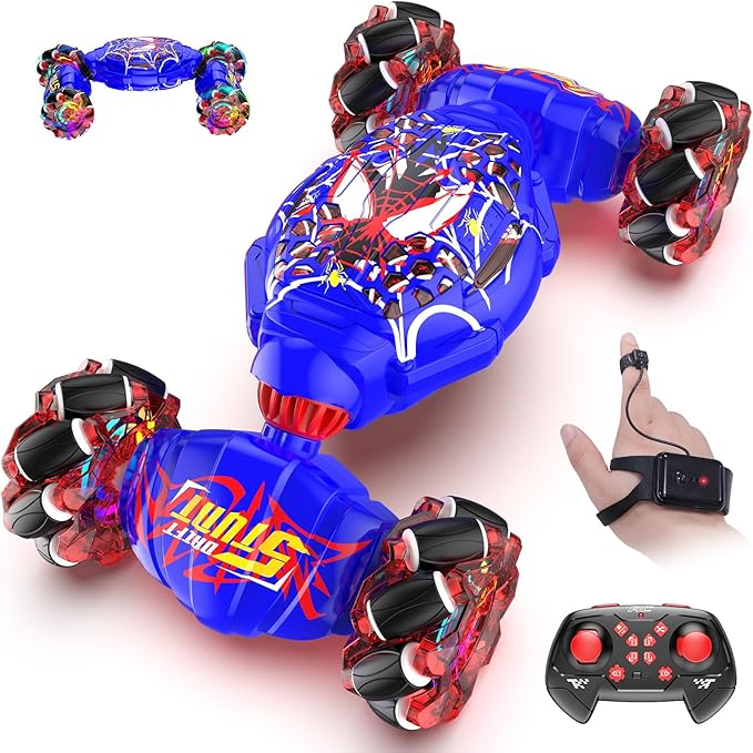 Remote Control Car, Gesture Sensing RC Stunt Car, 4WD Transform Off-Road Vehicle for 360° Rotation & Drift, 2.4GHz Hand Controlled Twister Cars, RC Cars Toys for Kids Boys Girls Birthday Gift Age 6-12