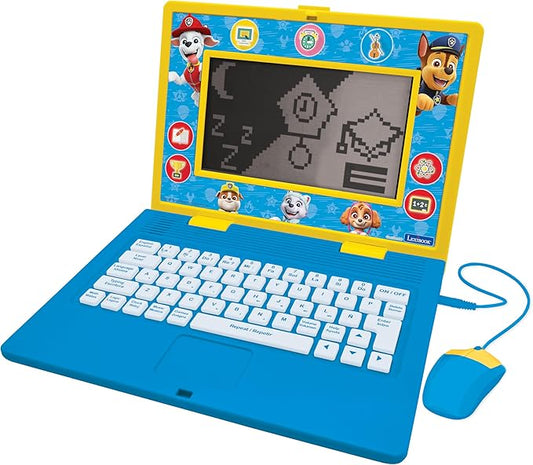 Lexibook - Paw Patrol - Bilingual and Educational Laptop English/Spanish - Toy for Children, 170 Activities to Learn, Play Games and Music, Large Screen - JC599PAi2