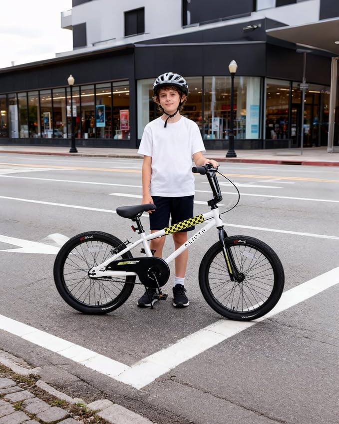 12 14 16 20 Inch Kids Bike BMX Style Bicycle with Training Wheels for 2-14 Years Old Toddlers Boys Girls Coaster Brake Multiple Colors