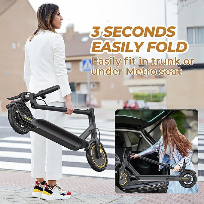 WERHY Electric Scooter, 350W/500W Motor, Top Speed 19/22 mph, Max 16/23/25/28Miles Ranges, Foldable E Scooter for Adults