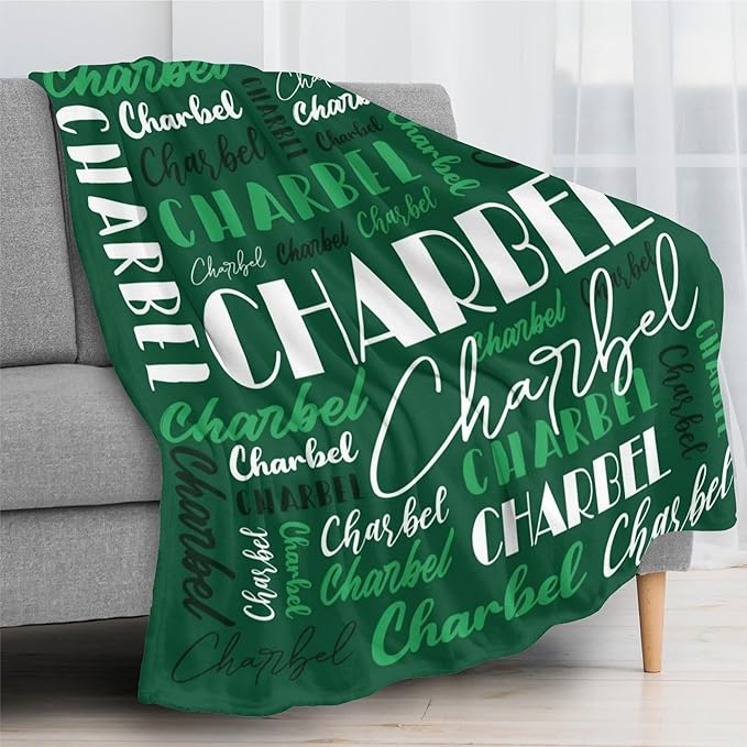 Name Blanket Personalized Blanket for Adult Kids Flannel Customize Throw Blanket Custom (Color 19, 60 x 80 Inches)