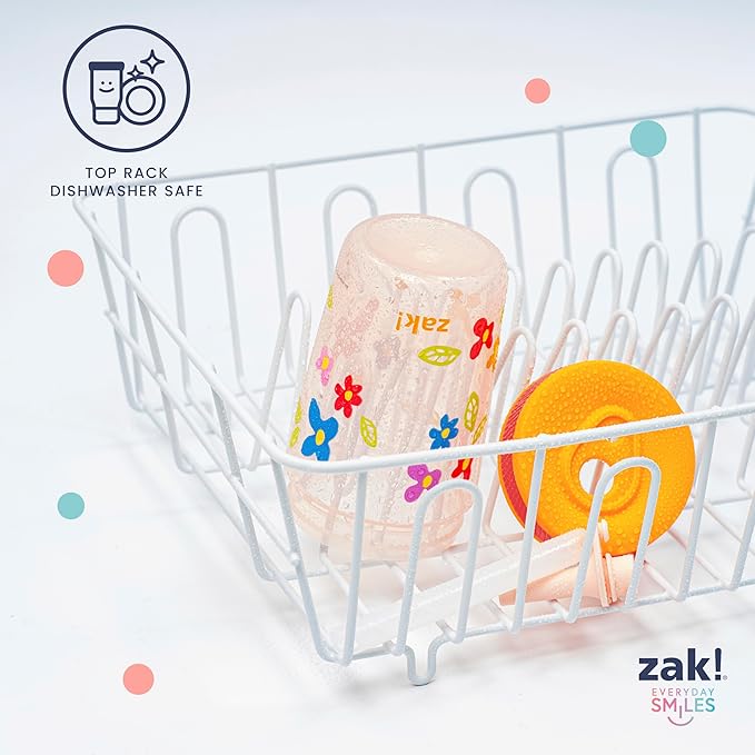 Zak Designs Kelso Toddler Tumblers Benefiting St. Jude, For Travel or At Home, 15oz 2-Pack Durable Plastic Sippy Cups With Leak-Proof Design is Perfect For Kids (Space and Smiles)