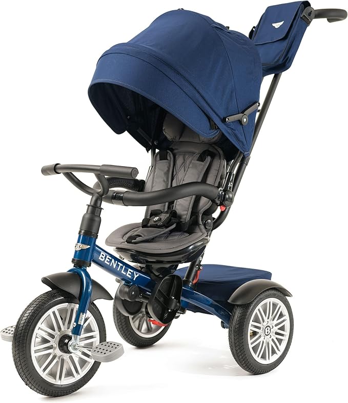 Bentley Trike - All Terrain Toddler Bike 6-in-1, Officially Licensed & Designed by Bentley Motors UK; Baby to Big Kid Tricycle is a Compelling Statement of Performance & Luxury, Sequin Blue (6m-5y+)