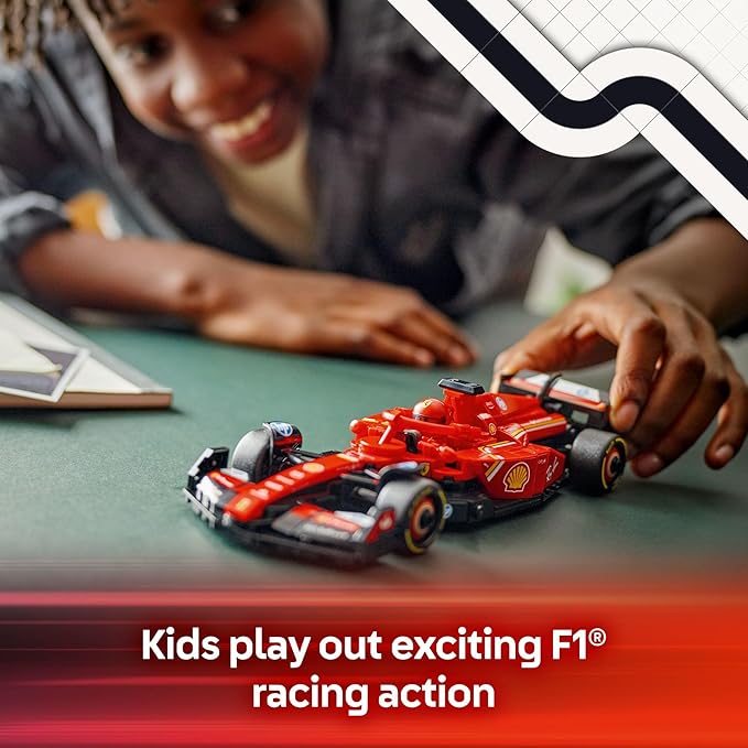 LEGO Speed Champions Ferrari SF-24 F1 Race Car Toys - Building Sets for Kids, Boys & Girls, Ages 10+ - Ferrari F1 Model Car Kits for Display or Play - Gift Ideas for Birthdays and Fans - 77242