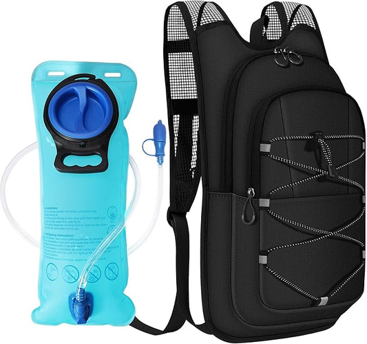 Hydration Backpack - Lightweight Water Backpack with 2L Water Bladder Bag, Running Hydration Vest Backpack for Men Women, Hydration Pack for Hiking, Cycling, Climbing MIYCOO