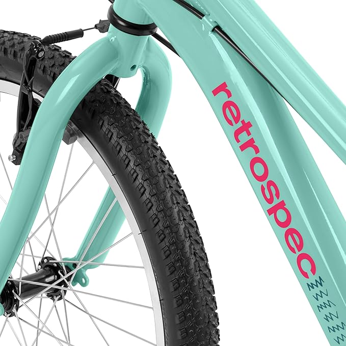 Retrospec Dart 20 & 24 Inch Kids Bike - 7-Speed Hybrid Bicycle for Ages 6-11 with 29in All-Season Tires & Shock Absorption - Adjustable Height Youth Bike with V-Brakes & Smooth Gear Shifting