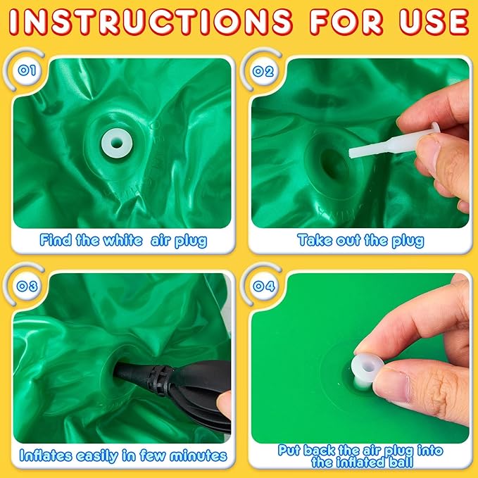 Meooeck 9 Pcs Hopper Ball 31 Inch Jumping Hopping Outdoor Bouncy Ball with Handles and Air Pump for Sports School Games Exercise(Multicolor)