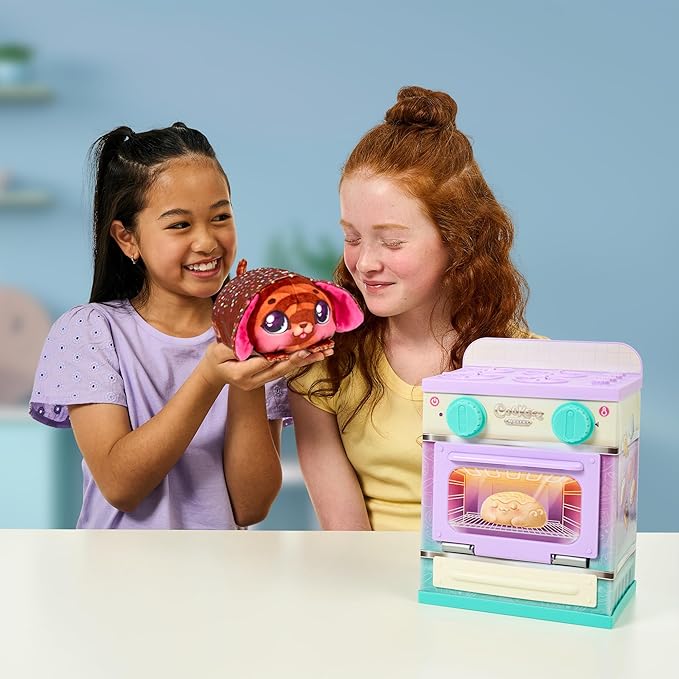 The Cookeez Makery Lil' Bakez Multi Pet Playset, Comes to Mix & Make 3 Bakes, Includes 3 Non-Electric Scented Plush Pets, Ingredients, Accessories, & Apron- Amazon Exclusive