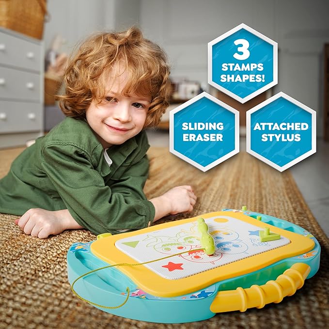 Lollipop Baby Shark Magnetic Drawing Board - Creative Fun for Kids - Easy Erasing, Mess-Free Drawing, Large Drawing Surface - Ideal for Imaginative Play - Perfect for Gift