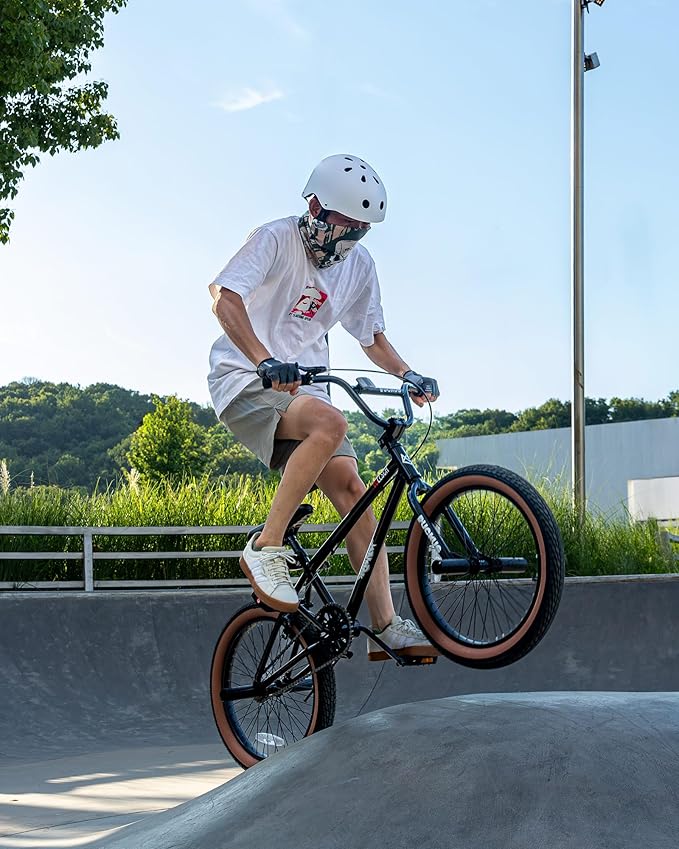 Freestyle BMX Bikes 20 Inch Kids Bicycle with 4 Pegs for 8-15 Years Old Teens, Boys, Girls, Beginner-Lever Riders,Multiple Colors