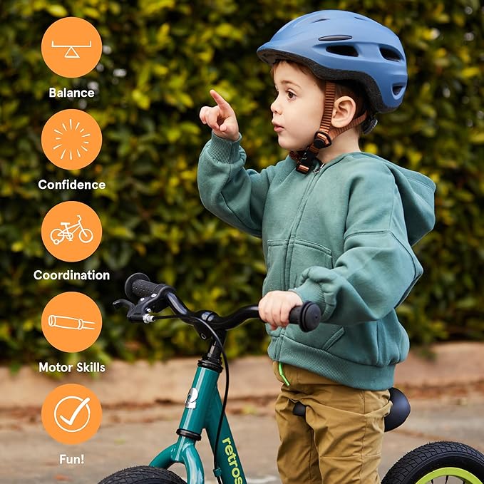 Retrospec Cub Plus Toddler Balance Bike for Boys & Girls Ages 18 Months - 4 Years No Pedals with Lightweight Frame and Adjustable V-Brake, Seat and Handlebar for Kids