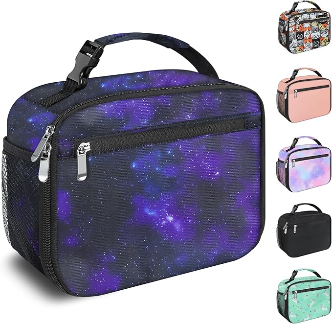 Kids Lunch Box for Boys Girls Lunch Bag Insulated Durable Lunchbox Children Lunch Tote Bag for School Star