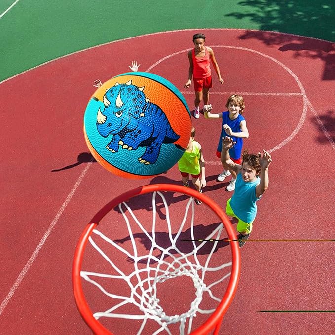 Kids Basketball Size 3, Size 3 Basketball for Kids Toddlers Boys Girls, Indoor Outdoor Sports Ball Gift Toy (Pump NOT Included) - Blue/Orange