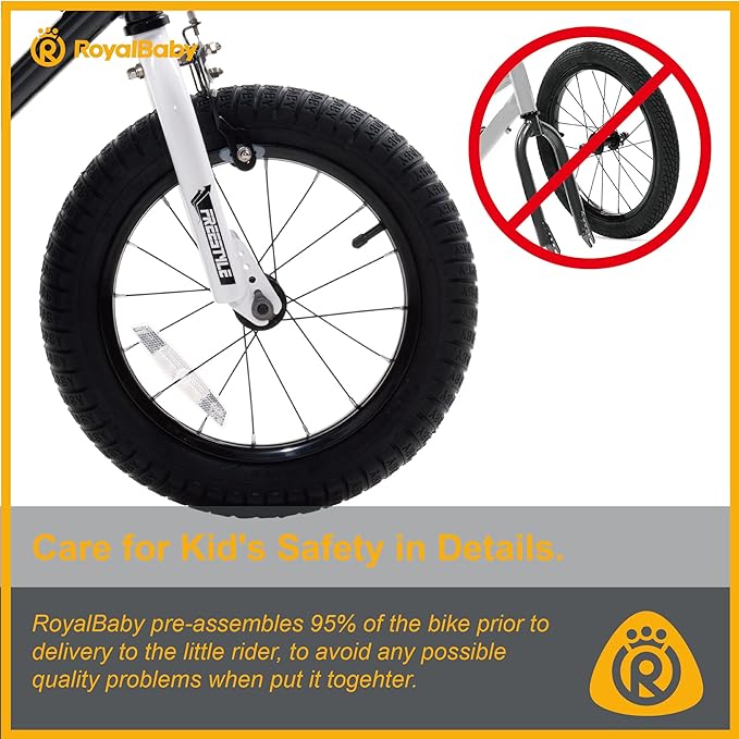 RoyalBaby Kids Bike EZ Freestyle Training Free Balance to Pedal Easy Learning Bicycle, 12-18 Inch for Toddlers to Big Kids