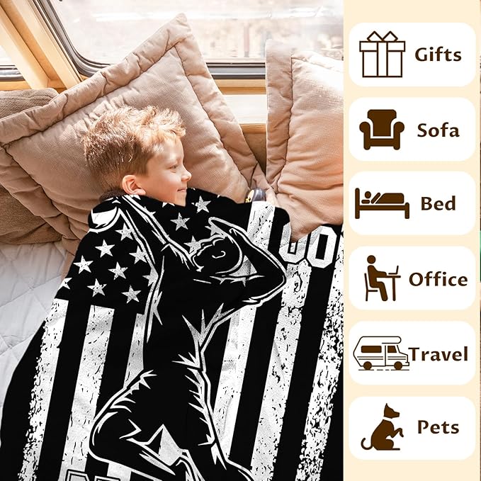 Volleyball Gifts for Kids Boys - Custom 50x40 Inches Small Soft Fuzzy Flannel Blankets Accessories Decor Personalized Sports Throws for Travel Camping