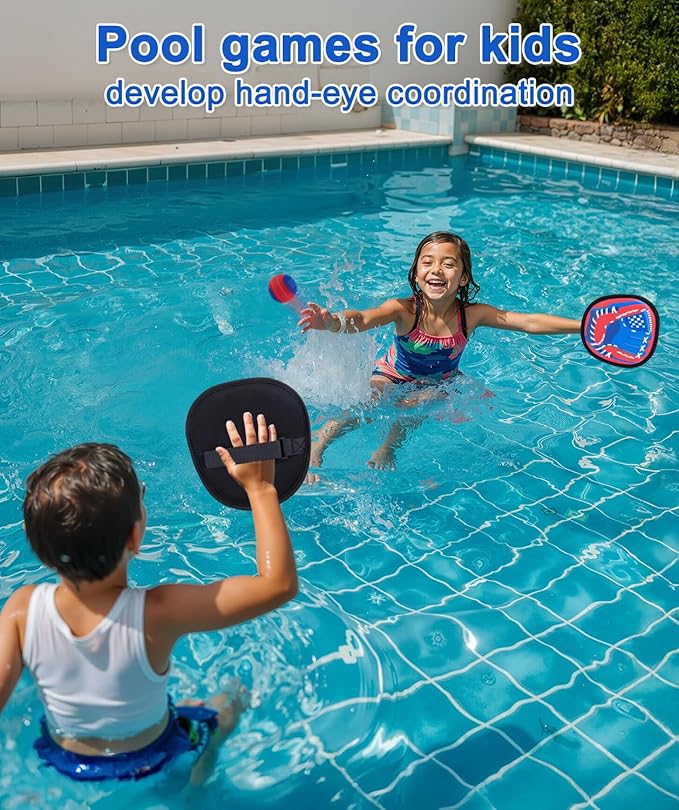 Toss and Catch Game Ball Set Toddler Toys for Ages 2-4 5-7 8-13 Boys Girls Birthday Gift, Yard Games Outside Beach Pool Outdoor Toys for 3 4 5 6 7 8 Year Old Gifts Kids Toddler Baseball Glove