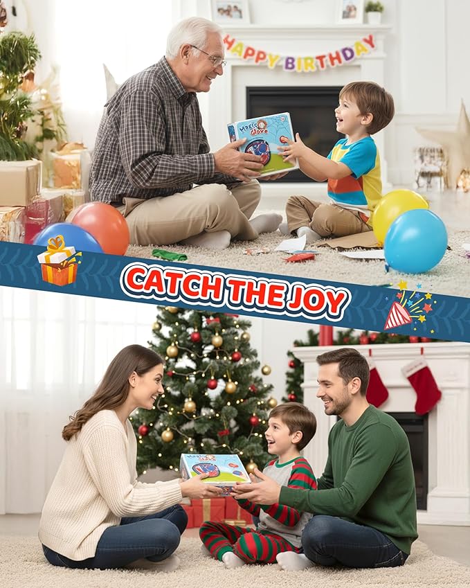 2 in 1 Toss and Catch Ball Game Set, Toddler Baseball Glove for Beach Pool Yard, Kids Sports & Outdoor Play Toys with Target Board, Birthday Gift for Ages 3 4 5 6 7 8-12 Year Old Boys Girls