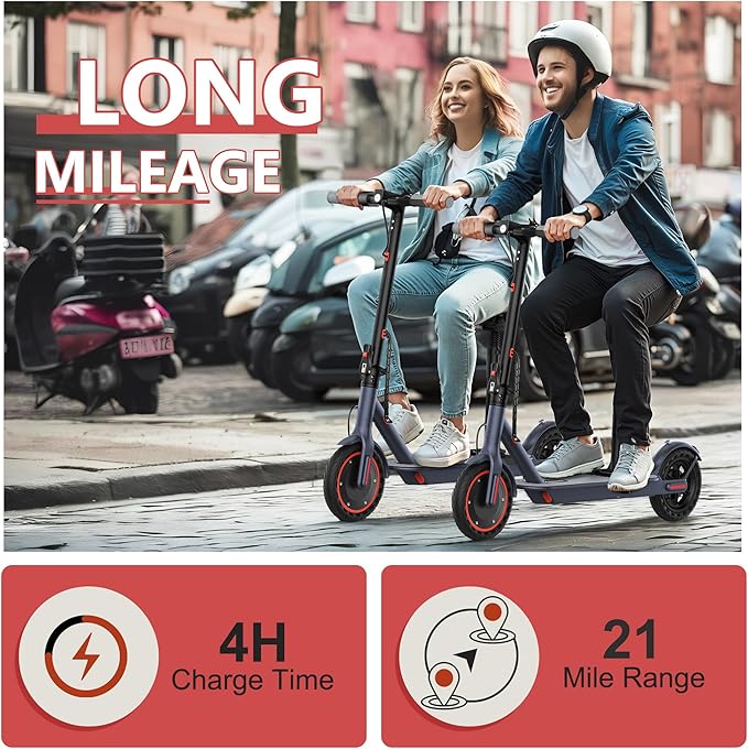 Electric Scooter for Adults, 8.5/10/14" Tires, 19/22Mph, 350W/500W Motor, 21-28 Miles Range, Folding E-Scooter with Dual Suspension,APP(V1/SPRO/MAX/PRO/X1/X1PRO)