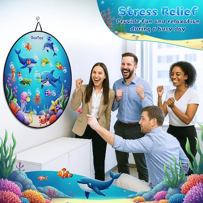 BooTaa 29" Large Dart Board for Kids, Kids Dart Board with Sticky Balls, Boys Toys, Indoor/Sport Outdoor Fun Party Play Game Toys, Birthday Gifts for 3 4 5 6 7 8 9 10 11 12 Year Old Boys Girls