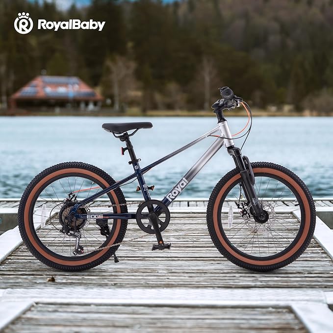 RoyalBaby Kids Mountain Bike for Boys and Girls, Ultra-Light Aluminum 20-24 Inch Wheel Bicycle for 6-14 Years Old Children, 7/21-Speeds Drivetrain